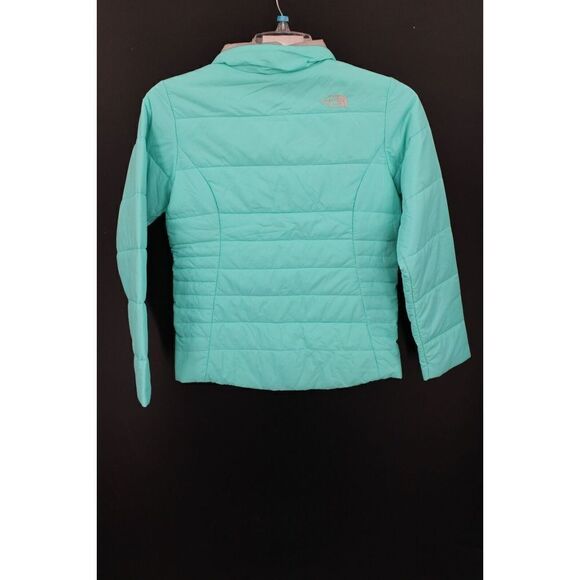 THE NORTH FACE LG GIRLS 14/16 TEAL/GRAY PUFFER LIGHT WEIGHT COAT - Picture 6 of 11